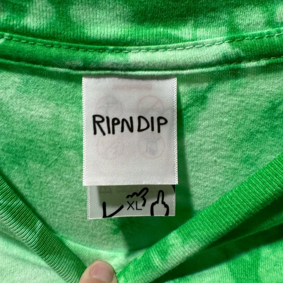 Rip n Dip long sleeve green tye-dye t shirt XL. Never worn - Picture 4 of 4